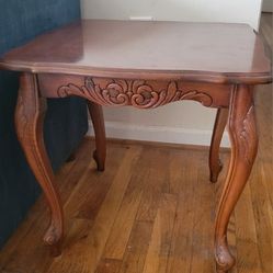 Vintage, Hand-carved French Provincial Style End Table Set