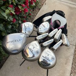 Women’s Golf club Set With A Golf Stand Bag - TaylorMade, Cleveland