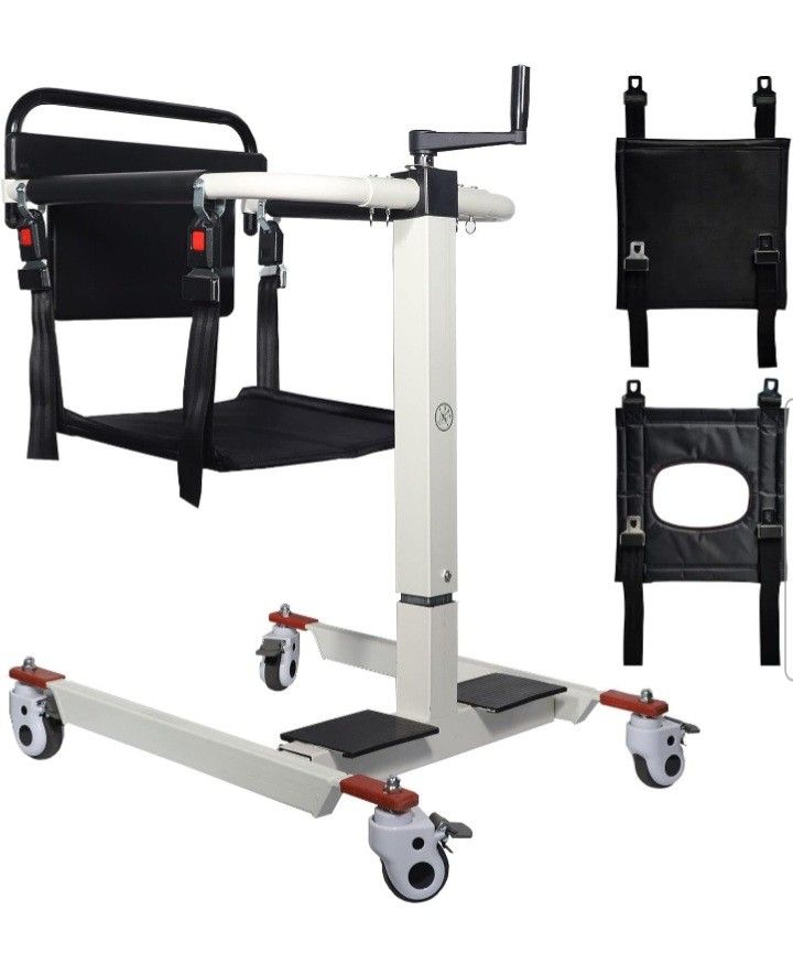 Patient Lift Transfer Chair, Patient Lift Transfer Wheelchair for Home, Wheelchair Lift for car, Bedside Commode Patient Transport Chair, Toilets Seat