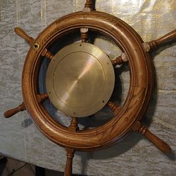 SHIPS WHEEL  CLOCK