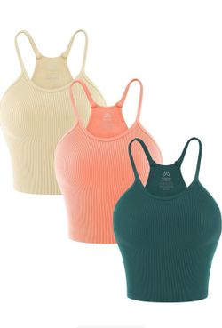Ribbed Crop Tank Top - Top Corto Sin Mangas Acanalado