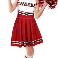 Like new Size 9-10 Girls Halloween Cheerleader Costume Outfit Set Fancy Dress for Kids Halloween Birthday Party 4-piece