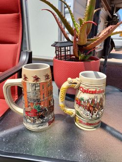 2 Budweiser Beer Mugs, Special Editions