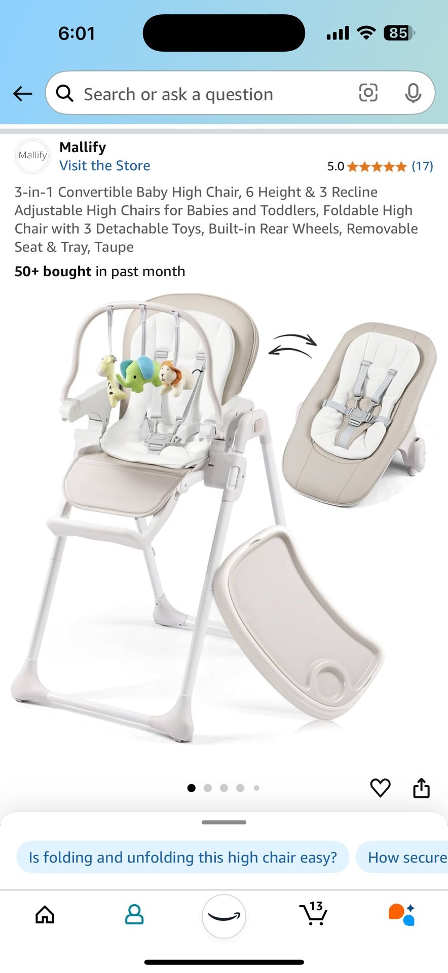 3in-1 Convertible Baby chair 