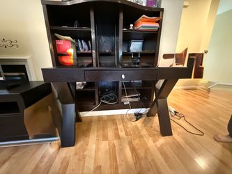 Dark Brown Wood Desk