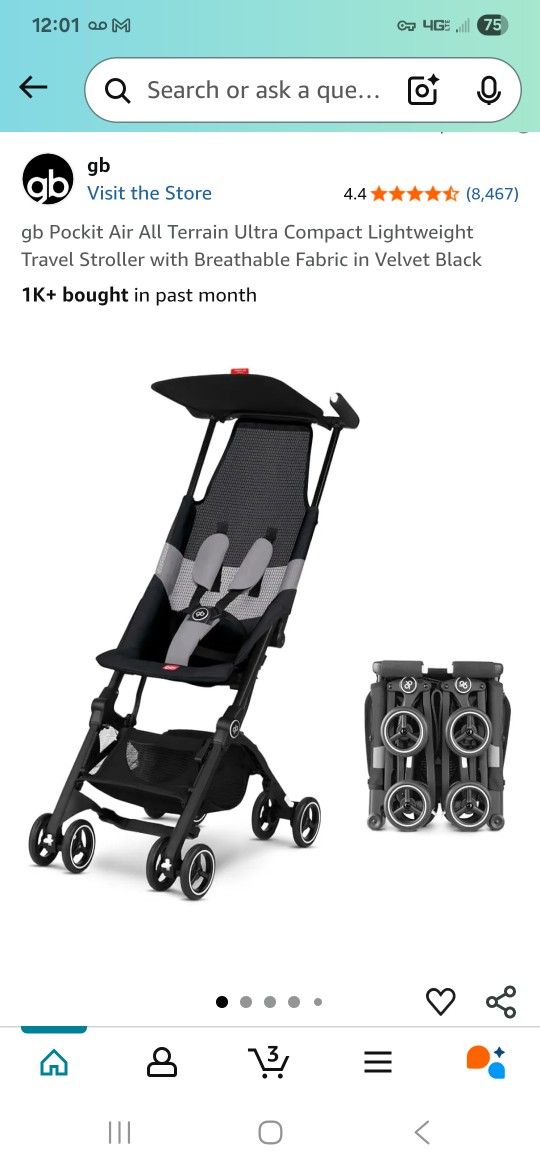 Gb Pockit Compact Lightweight Stroller GB Pockit Stroller Ultra