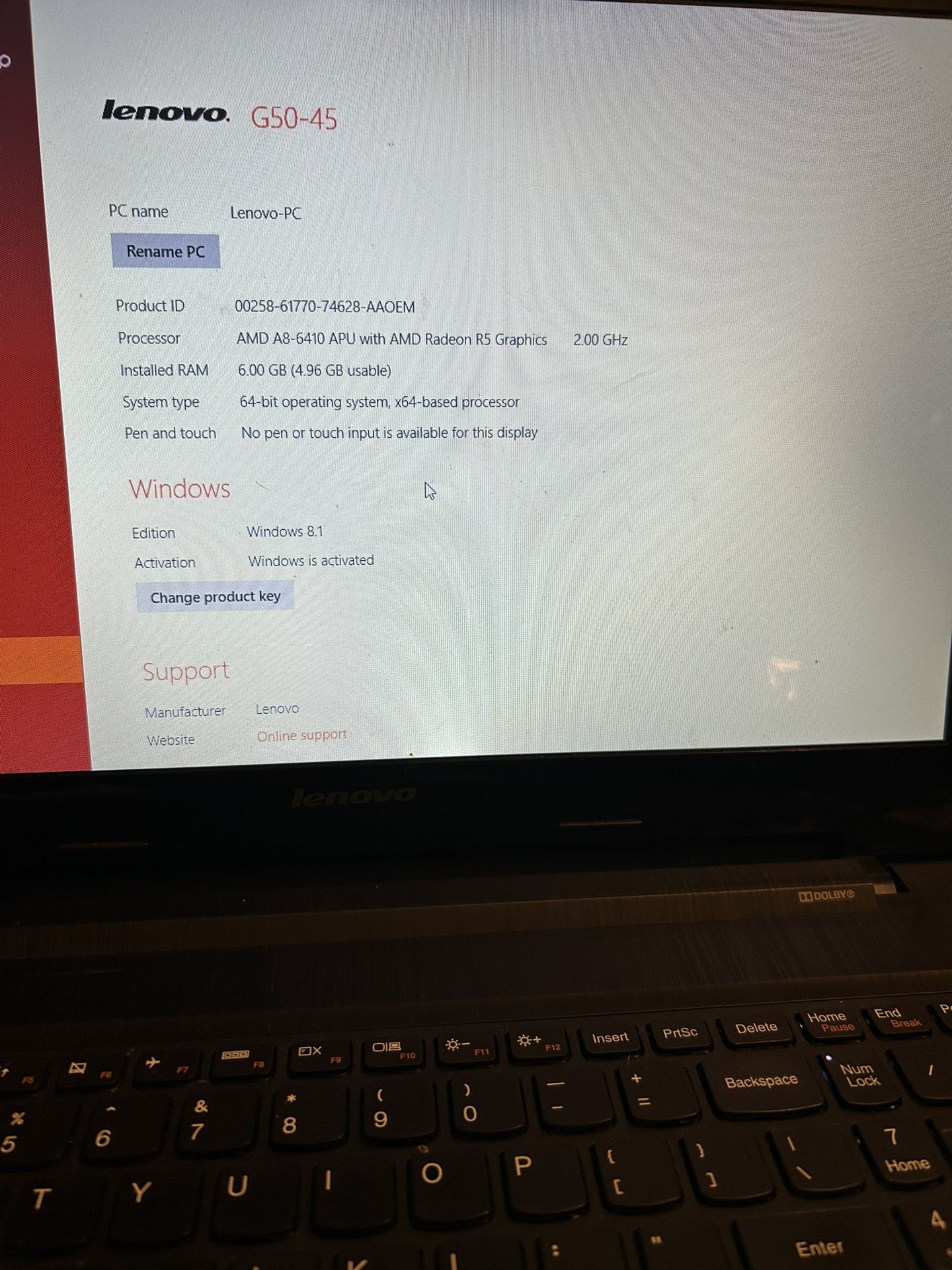 Lenovo G50-45