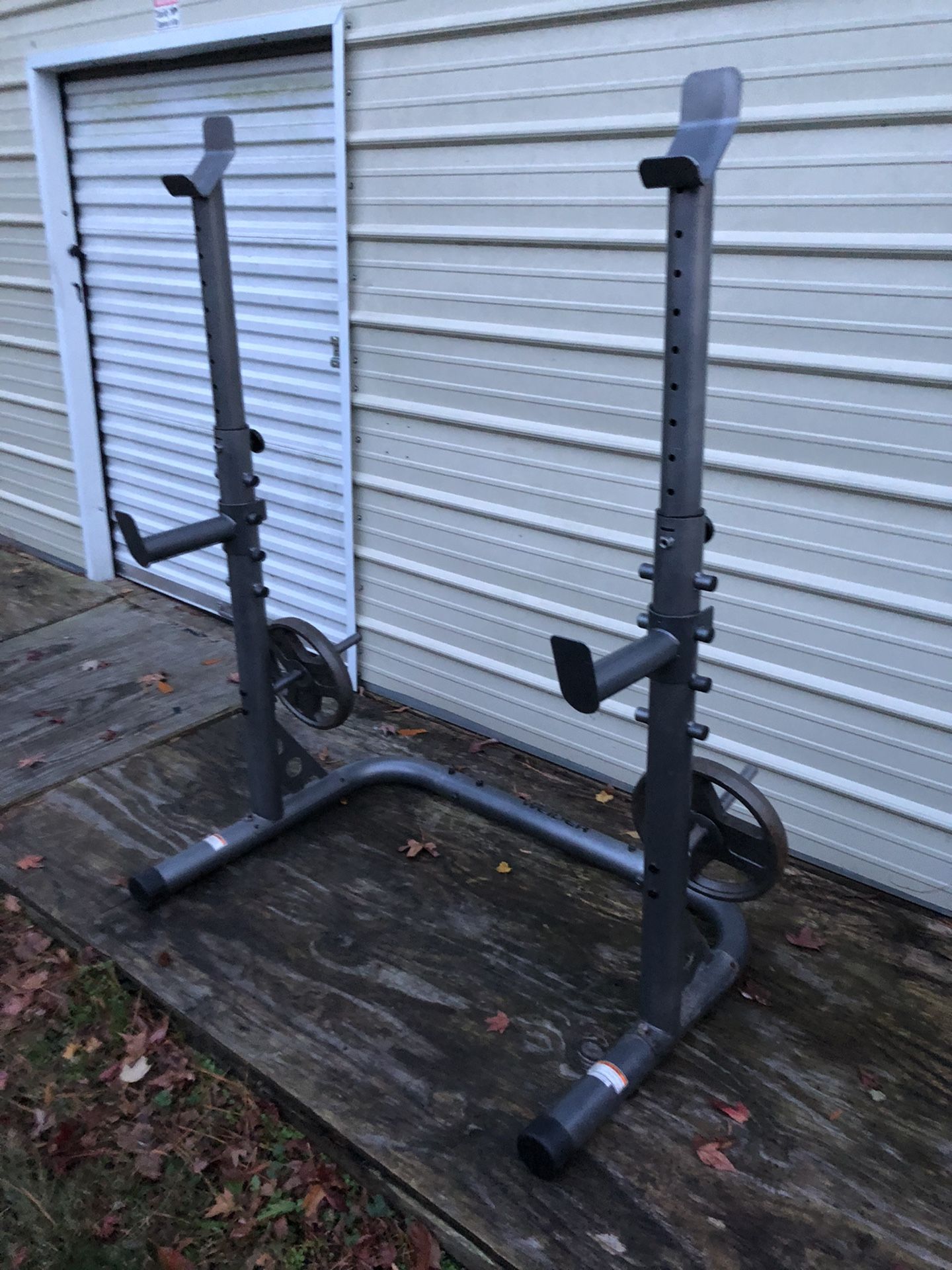Squat Rack Weight Storage