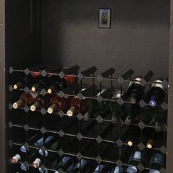 Wood And Metal 64 Bottle Wine Rack