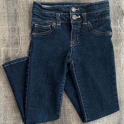 Little Girls Size 6 High Rise Super Skinny Dark Wash Denim Jeans