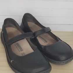 Black Leather Mary Janes Birkenstock Sz EU 42