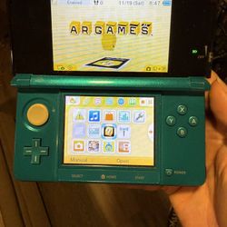 Aqua Blue Nintendo 3ds With Doc And Stylus 