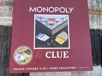 Monopoly and Clue dual sided Board game