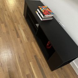 Black Tv Stand Entertainment Piece 