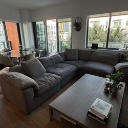 $1500 – Nixon Light Gray Fabric 5-Piece Modular Sectional (City Furniture) 