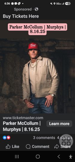 Parker McCollum Country Concert Tickets For Sale 