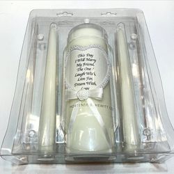 Wedding Unity Candle Set {1797}.[Parma]