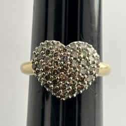 14K Gold Chocolate Diamond 1ctw Ring Size  6.5