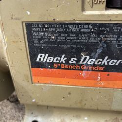 Black & Decker 5 Inch Bench Grinder