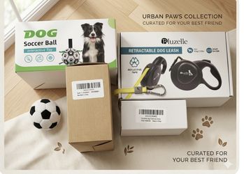 🐶 New Dog Essentials Bundle - Leash, Soccer Ball, Recovery Cone & Dental Kit