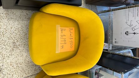 Yellow Velvet Accent Chair