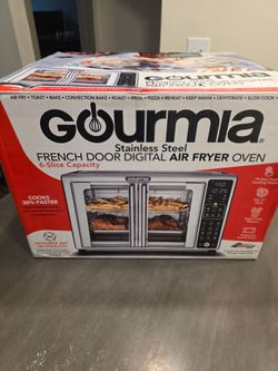 Gourmia French Door 6-Slice Digital Toaster Oven Air Fryer, 24L, Stainless Steel — Brand New, Never Opened