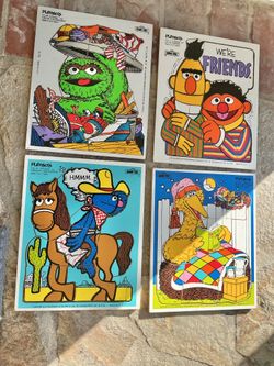 Vintage Puzzles Sesame Street Baby Toddler Toys