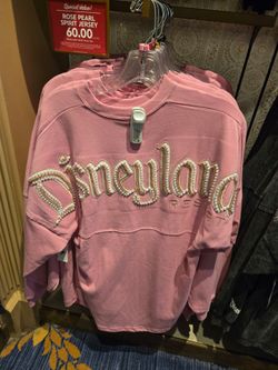 Disneyland 2026 Pink White & Rose Gold Pearls Beads Spirit Jersey Adult M New