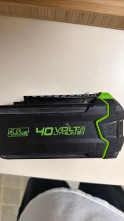 Green works 40v Lithium battery, Full charge