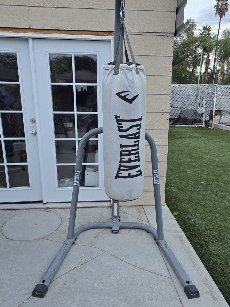 everlast punching bag 80 Lbs with stand