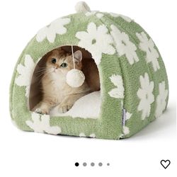 Lesure Cat Beds for Indoor Cats - 2 in 1 Cat Bed 