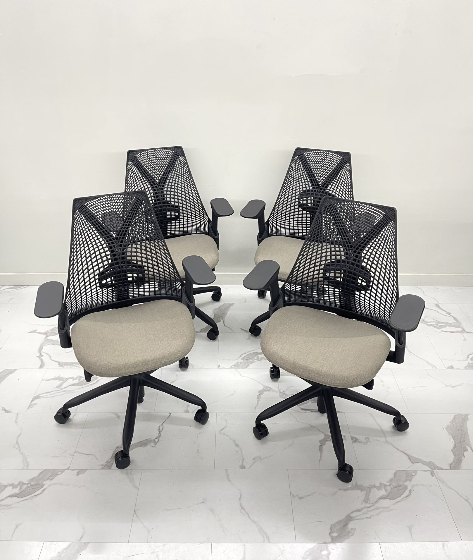 HERMAN MILLER SAYL CHAIRS LIKE NEW!!FULLY LOADED WITH LUMBAR SUPPORT AND FULLY ADJUSTABLE ARMS!