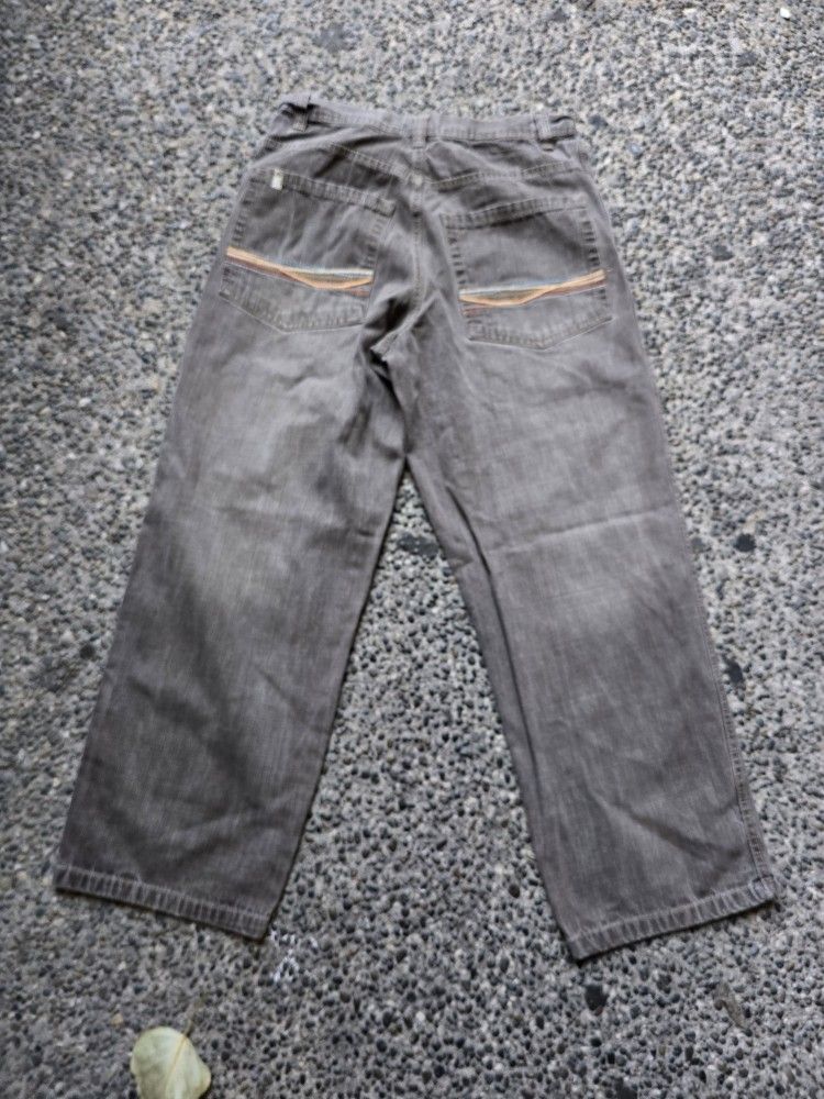 Southpole Y2K Wide Leg Baggy Jeans Mens Size 34x30