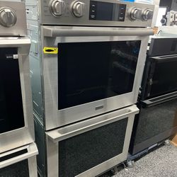 Stainless Steel Dacor Transitional 30” Double Oven Steam Assist