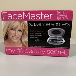 New SUZANNE SOMERS FACEMASTER FACIAL TONING SYSTEM W/ COLLAGEN + SERUM - ANTI-AGING