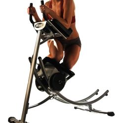 AbCoaster MAX Ab Machine Exercise Equipment For Home Gym, Less Stress on Neck & Back, Abdominal / Core Fitness Equipment for All Levels, Black