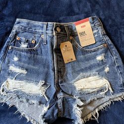 Levi’s 501 High-Rise Distressed Shorts