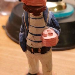 Wooden Pirate Figurine 