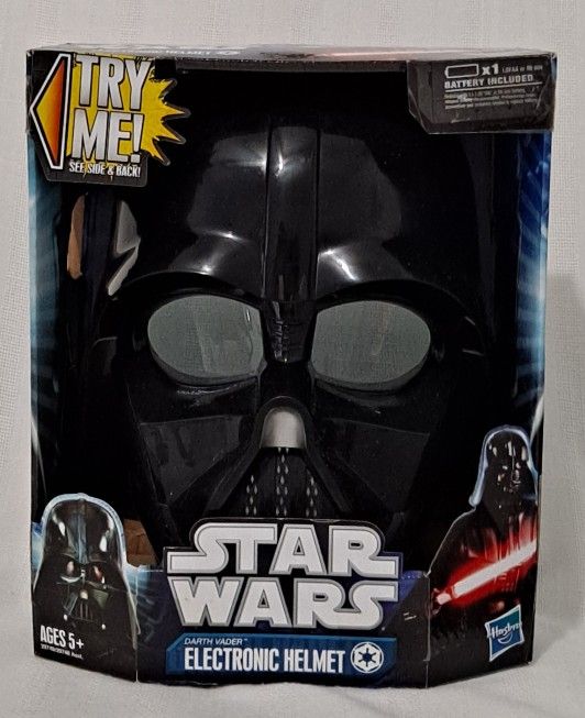 New Battery Operated Hasbro Star Wars Darth Vader Talking Mask Costume Halloween