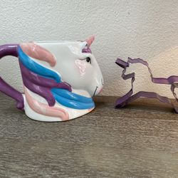 unicorn mug and unicorn cookie cutter