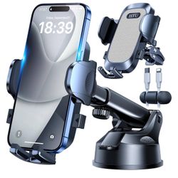 Brandnew 𝟐𝟎𝟐𝟔 𝐔𝐩𝐠𝐫𝐚𝐝𝐞𝐝 [True Military-Grade] HTU Car Phone Holder【Safety Certs & No Smell】Cell Phone Holder for Car Mount for Dashboard Wi