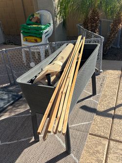 Elevated Raised Garden Bed Planter with Legs, Sunshade and Stakes
