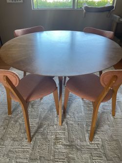 Mid century dining table and chairs