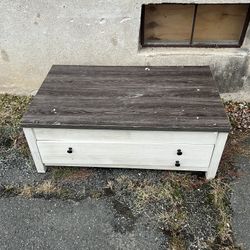 Misc. Items! Outside Pickup! Free! Table! Plastic Bins And Drawers, Etc