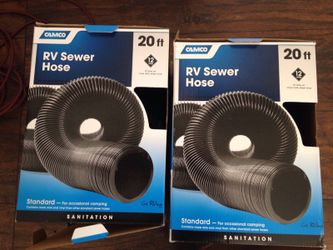 20 ft even sewer hose. Two 20 ft hoses