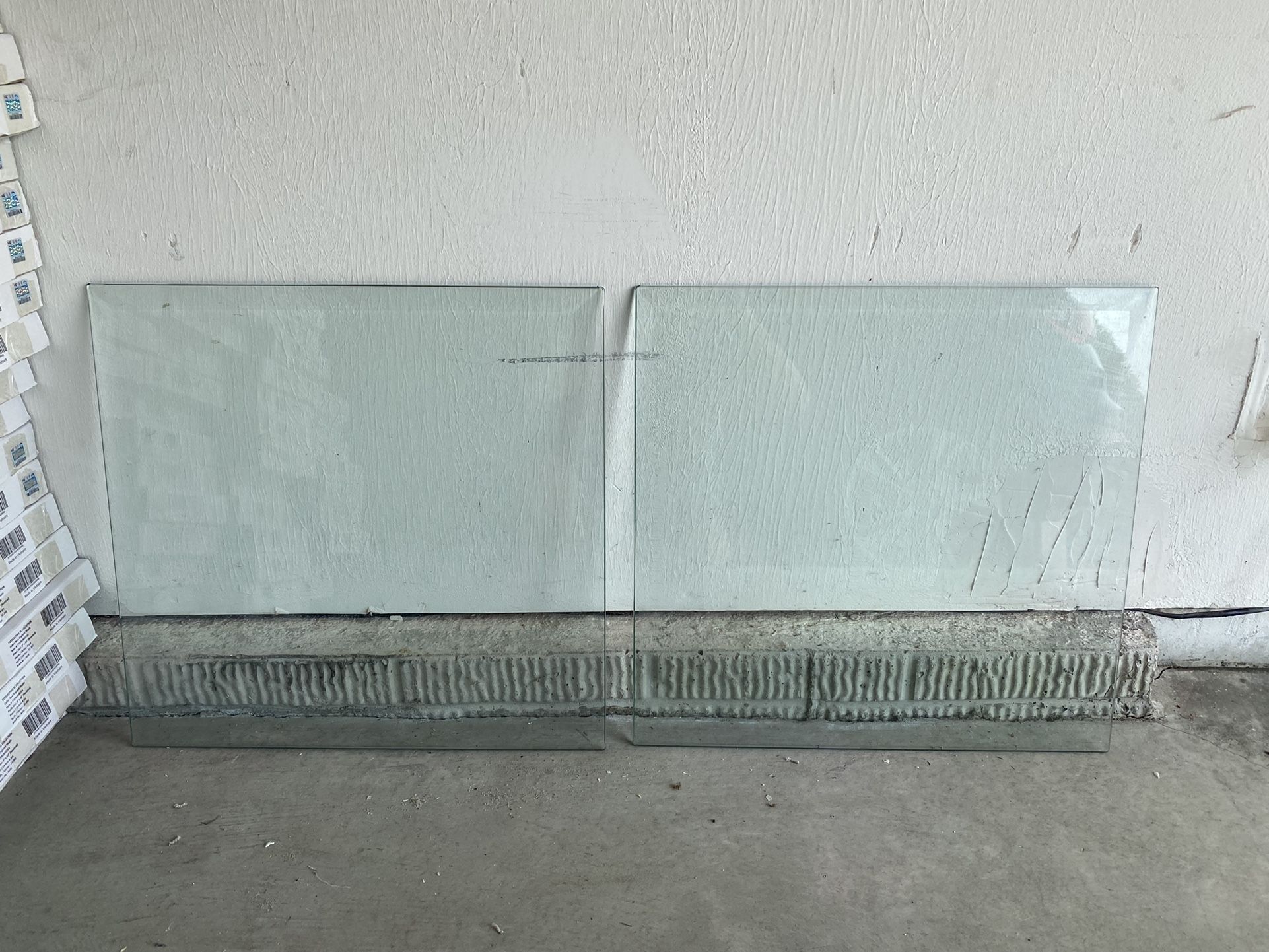 For End Tables -Two Beveled Tempered Glass Squares