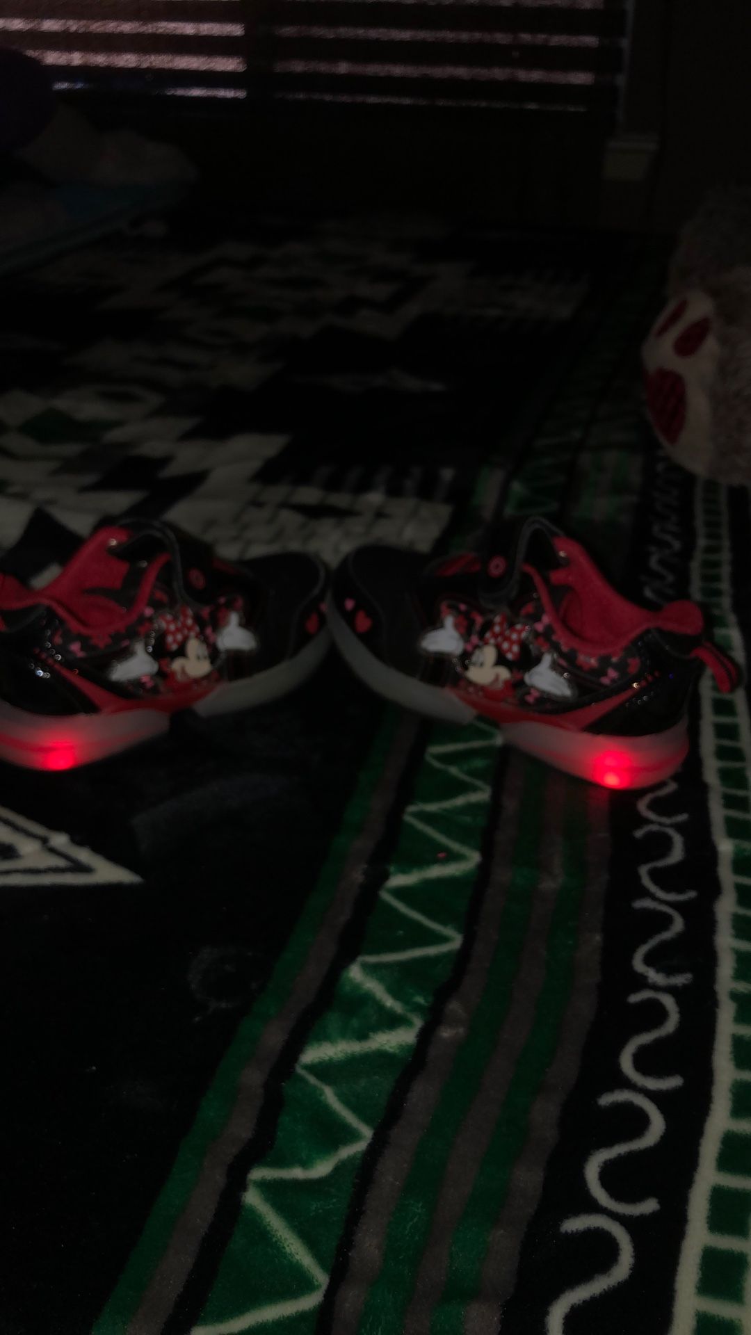 Little Girl Minnie Mouse And Bluey Shoes Size 10.