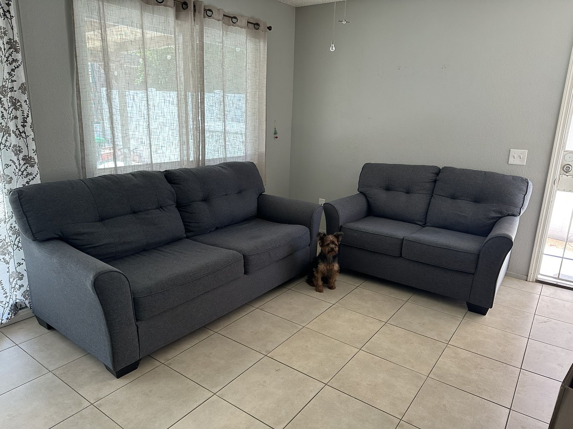 Gray Sofa Bed And Grey Loveseat