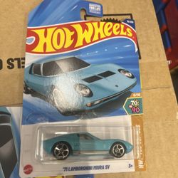 VHTF Hot Wheels ‘71 Lamborghini Miura SV 2025 kroger Exclusive Aqua Blue lambo