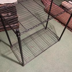Heavy duty black metal storage rack 
